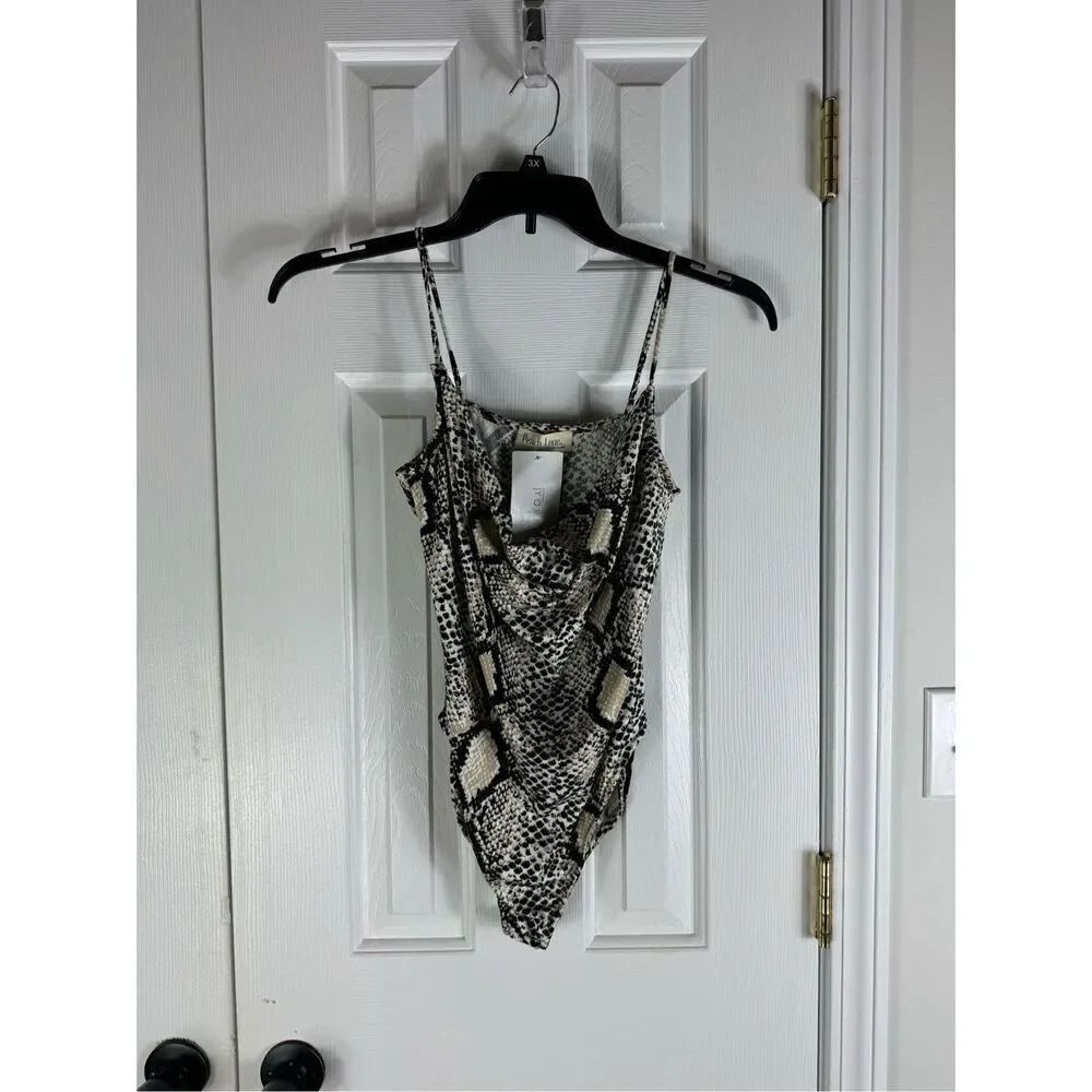 NWT Peach Love Womens Lindsey Bodysuit Size L